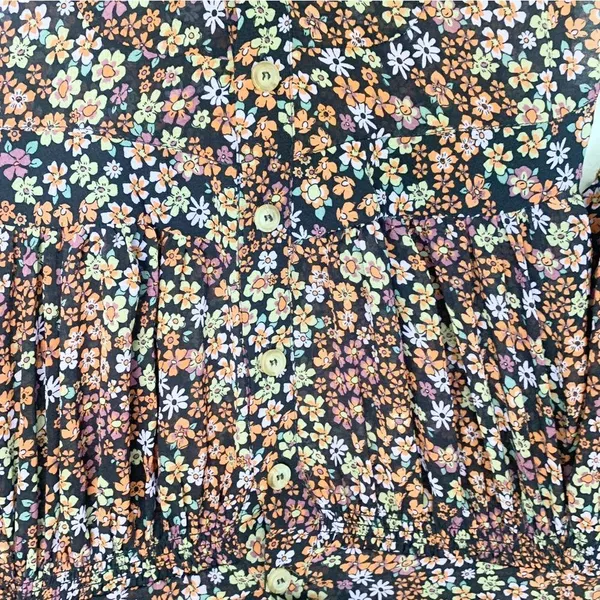 Free People Bonnie Floral Chiffon Mini Dress Size XS - Image 13