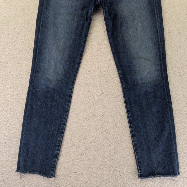 AGOLDE Sophie High Rise Skinny Jeans Dark Wash Raw‎ Hem A018-3005 Womens 27 - Image 7