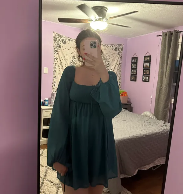 Lucy in the Sky green mini dress - Image 3