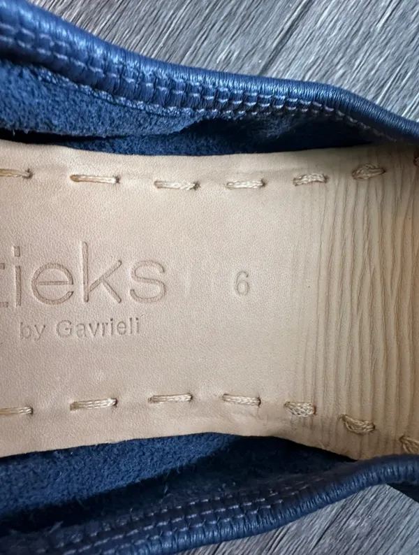Tieks Leather Ballet Flats California Navy Blue 6 - Image 3