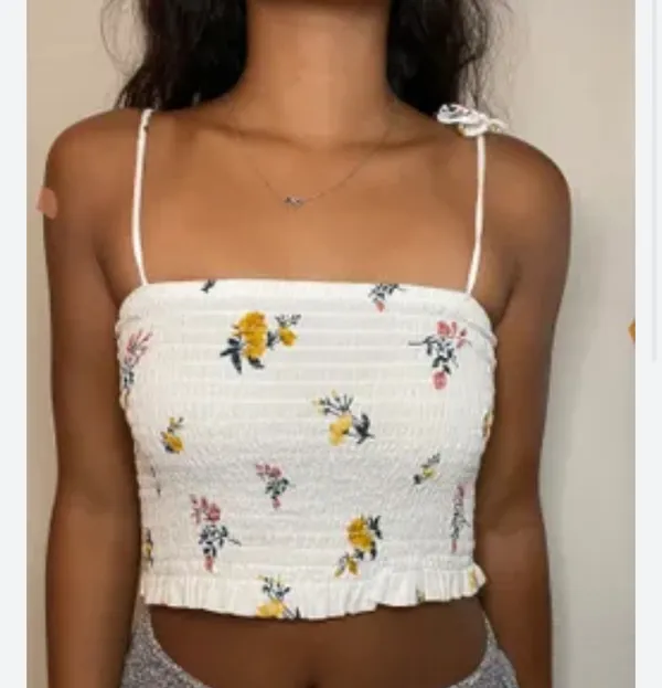 Lottie Moss Floral Crop Top - Image 5