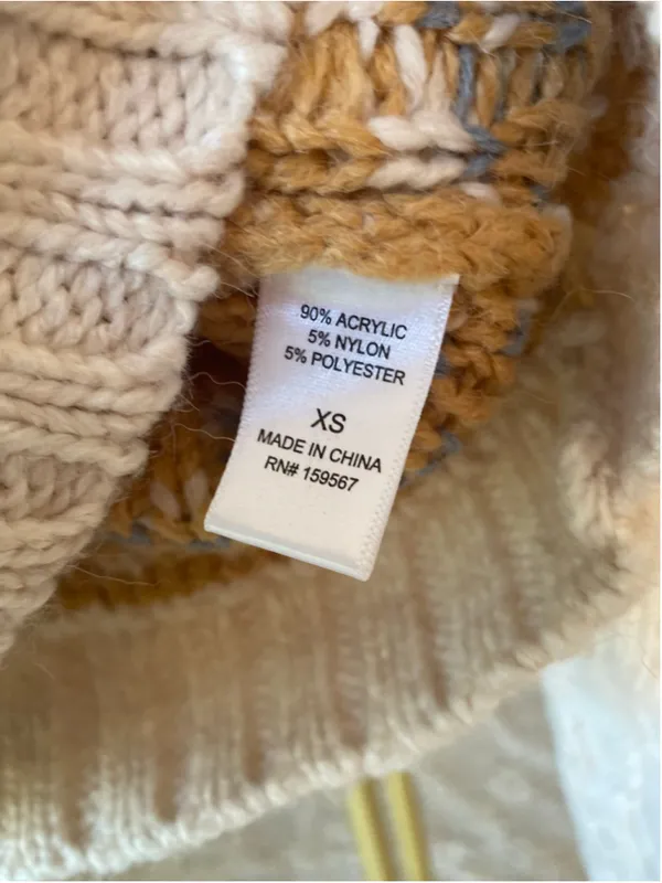 Sage Oak Fair Isle Cable‎ Knit Cardigan Cottagecore Nordic Sweater XS Cozy Hygge - Image 7