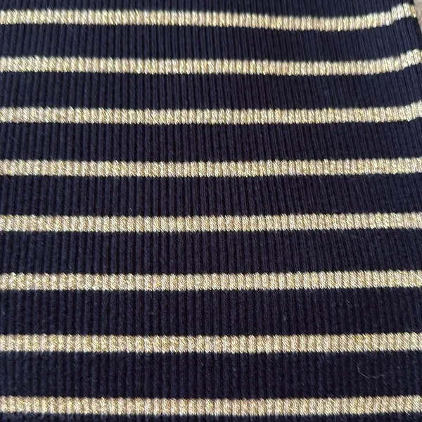 Lauren Ralph Lauren‎ Striped Turtleneck Sweater Small Black Gold Ribbed Knit - Image 3