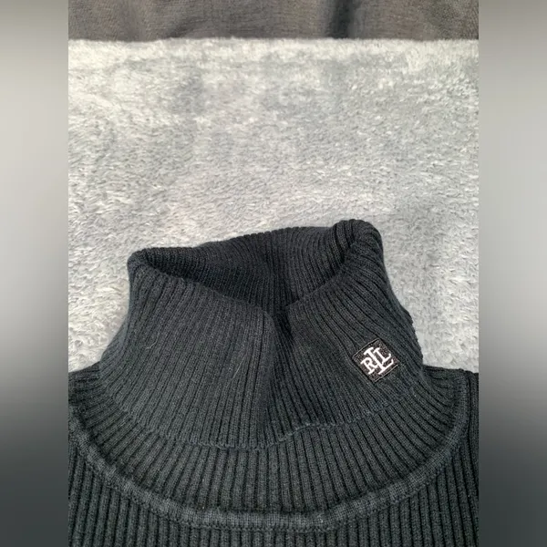 Lauren Ralph Lauren Black Turtleneck Sweater medium - Image 4