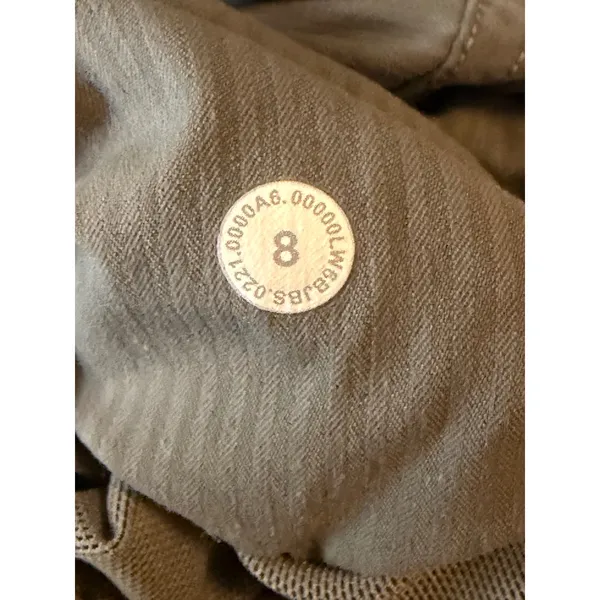 Lululemon Beyond the Studio Crop Pant 7/8 Sage Green Ruched Hem Size 8 W6BJBS - Image 5
