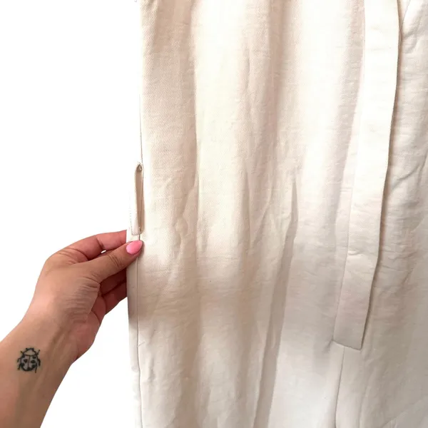 ZARA‎ Wide Leg Jumpsuit White Small - Image 4
