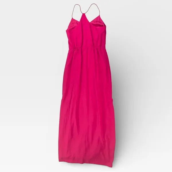 J.Crew Vibrant Pink Sleeveless Maxi Sundress Double Side Slit Dress Size 2 - Image 5