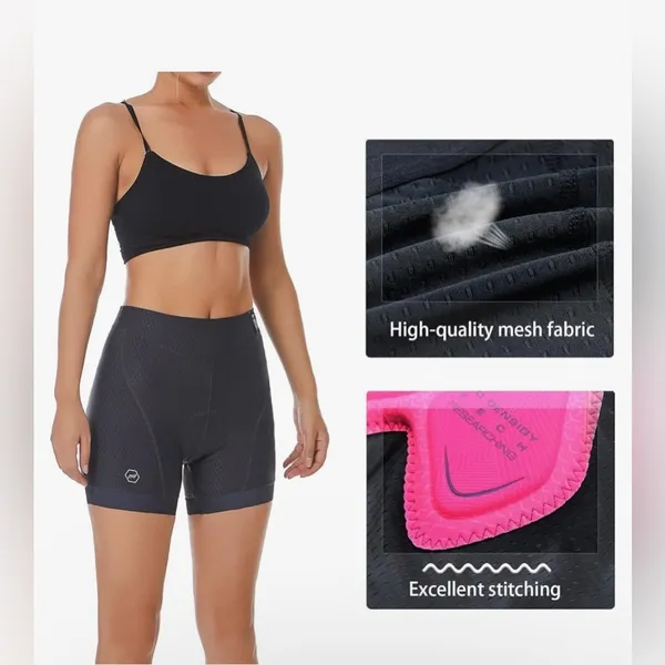 NORTHHILL Women's 5" Cycling Underwear Padded Bike Shorts Black size Small - Image 3