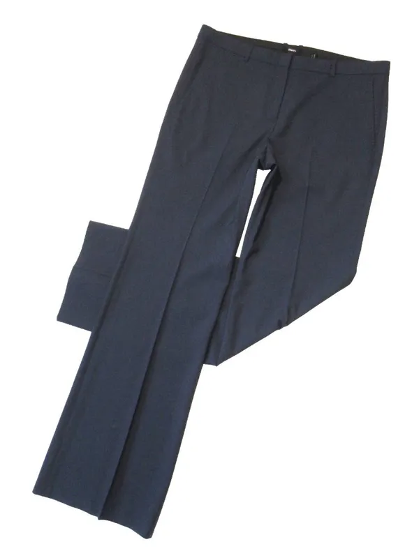 NWT THEORY Demitria in Nocturne Navy Classic Suit Wool Trouser Pants 12 x 34 ½ - Image 4