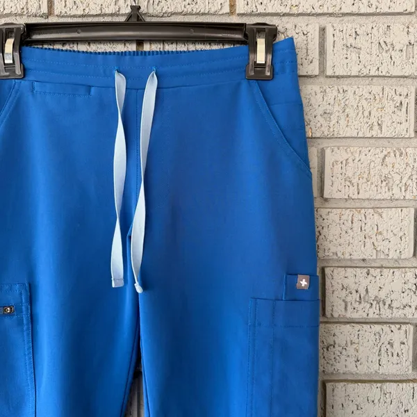 Figs Yola Skinny Scrub Pants Royal Blue Size XXS Petite - Image 3