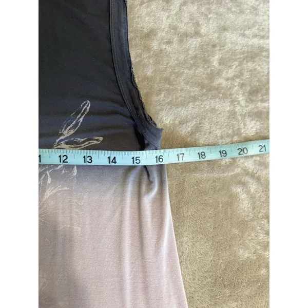 American‎ Eagle Soft & Sexy Ombré Tank Top Size XS Relaxed Pink/Gray Flower - Image 5