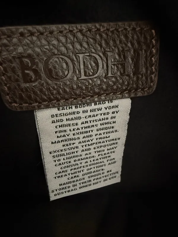 Bodhi brown pebbled leather laptop bag - Image 4