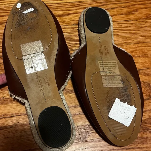 Vince Camuto Leather Studded Mules - Alvintal Size 10 - Image 6
