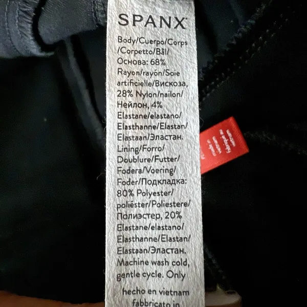 Spanx Pants M SPANXsmooth PerfectFit Black Ponte High Rise Flare Stretch Pull On - Image 10