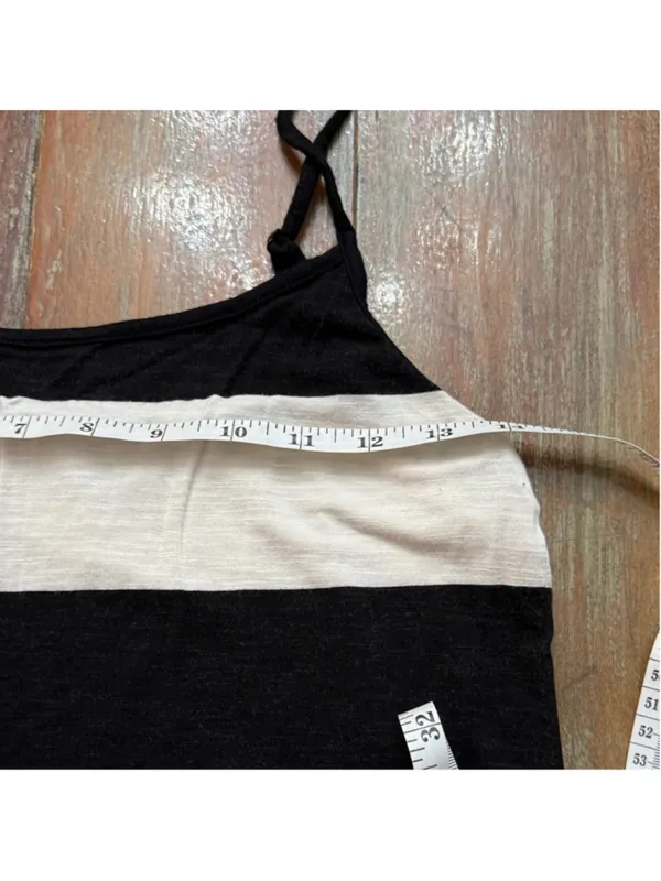 Loft Black and White Striped Tank Top Medium - Image 8