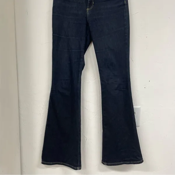 Banana Republic High Rise Flare Jeans Womens 28 Dark Wash Blue Denim Stretch - Image 4