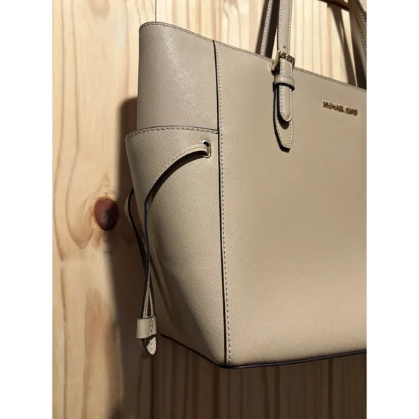 Michael‎ Kors Voyager Tote Womens Large Beige Saffiano Leather Shoulder Bag - Image 2
