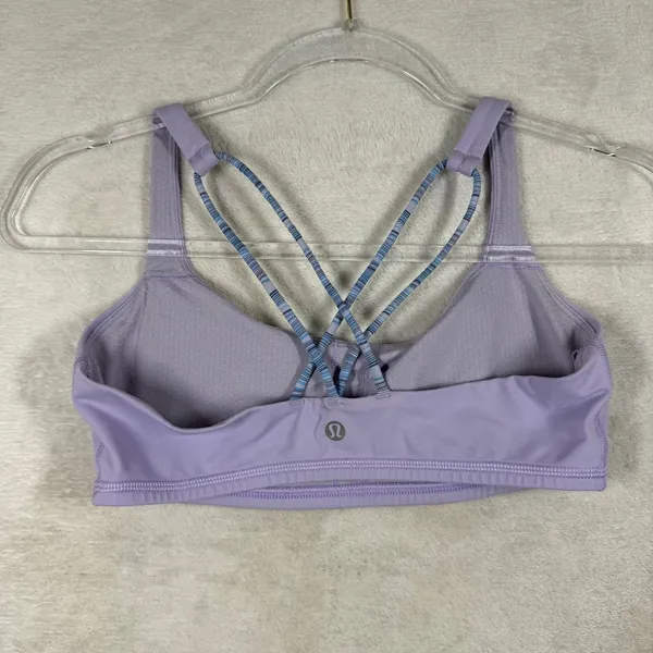 Lululemon Free To Be Bra Lavender Purple Strappy Back Yoga Sport Bra Size 8 - Image 3
