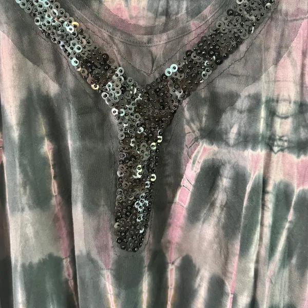 Gianni Bini Tie Dye Sequin Tank Top Sleeveless Handkerchief Hem M‎ - Image 8