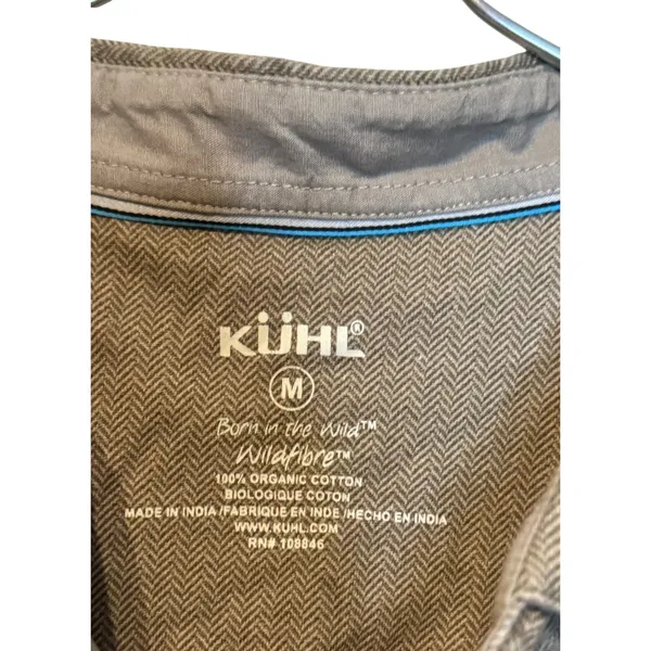Kuhl Women's Top Wildfibre Herringbone‎ 100% Organic Cotton Tan Medium - Image 5
