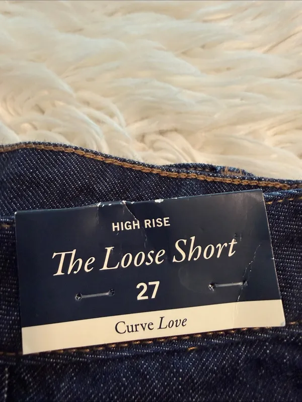 Abercrombie &Fitch High Rise The Loose Shorts size 27 Dark Wash Denim brand new - Image 6