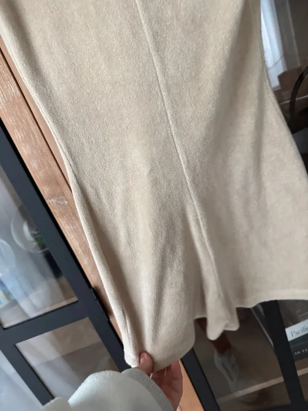 Frankie’s Bikinis Rose terry Romper onesie beige sand short sleeve button down - Image 12