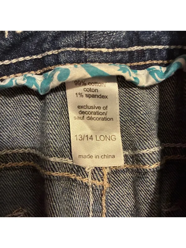 Maurices Women's Bootcut Jeans Mid Rise Dark Wash Stretch Blue Denim Size 13/14 - Image 6