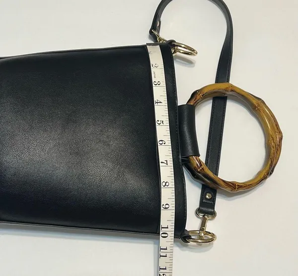 INC International Concepts Black Bucket Bag Style Purse - Image 15