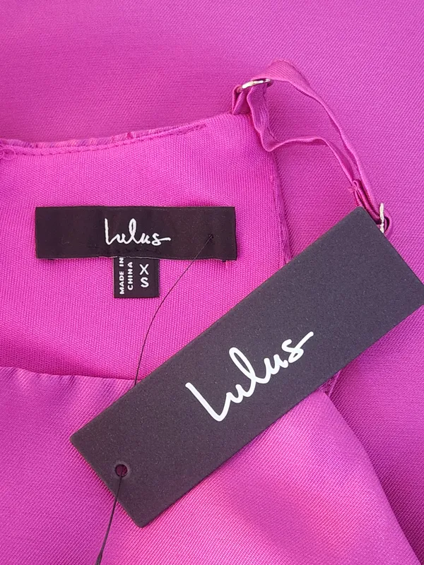 Lulus Magenta High Low Formal Dress Size XS NWT Wedding Guest Dress - Image 10