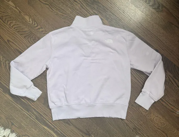 The North Face lavender light purple quarter zip sweatshirt pullover sweater - Image 6