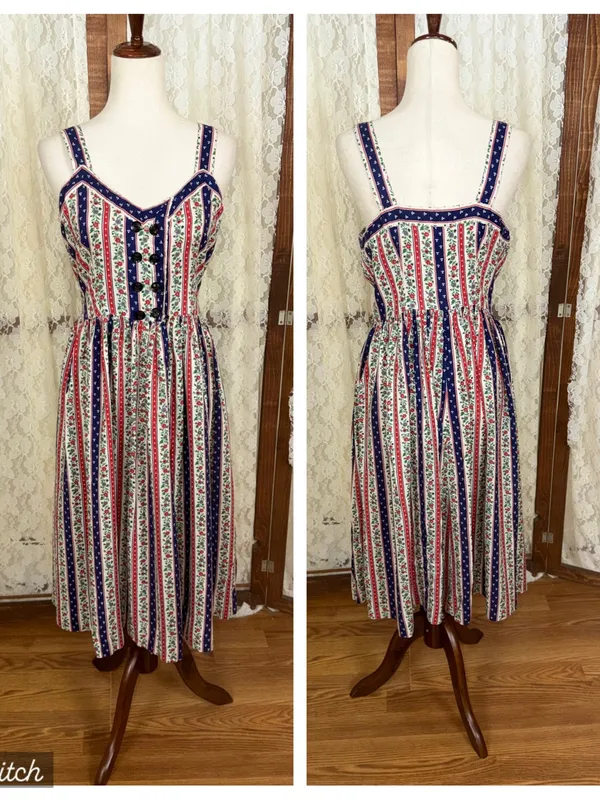 Super Cute Vintage Bombay Paisley Sundress - Image 2
