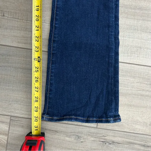 American Eagle Mid Rise Next Level Stretch Double Button Dark Wash Denim Flare 2 - Image 10