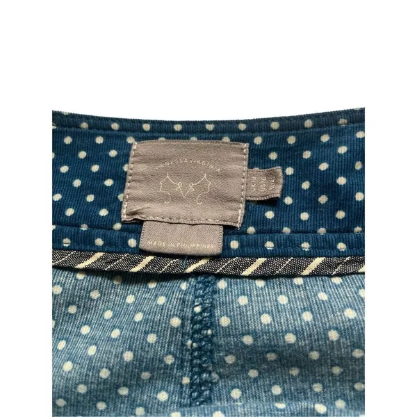 Anthropologie skirt by vanessavirginia blue with light blue polka dots sz 10 - Image 4