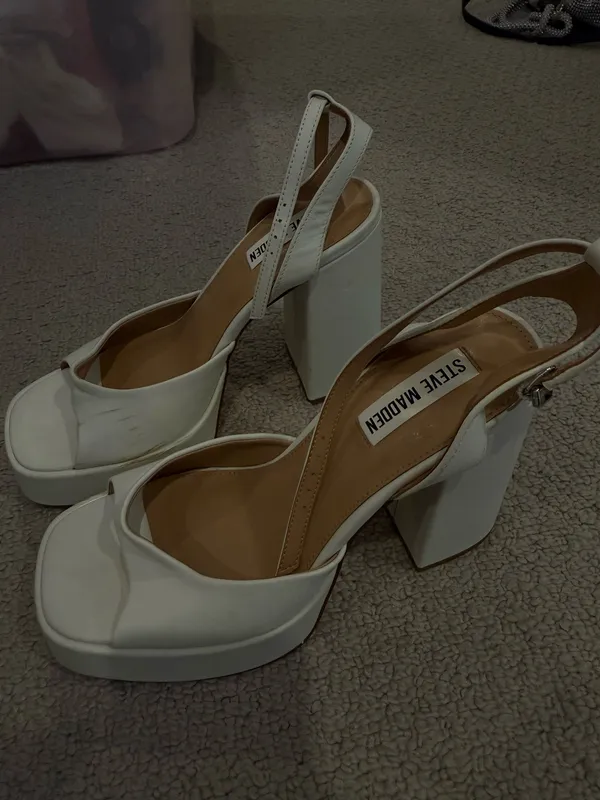 Steve Madden Women’s White Platform Heels - Image 2