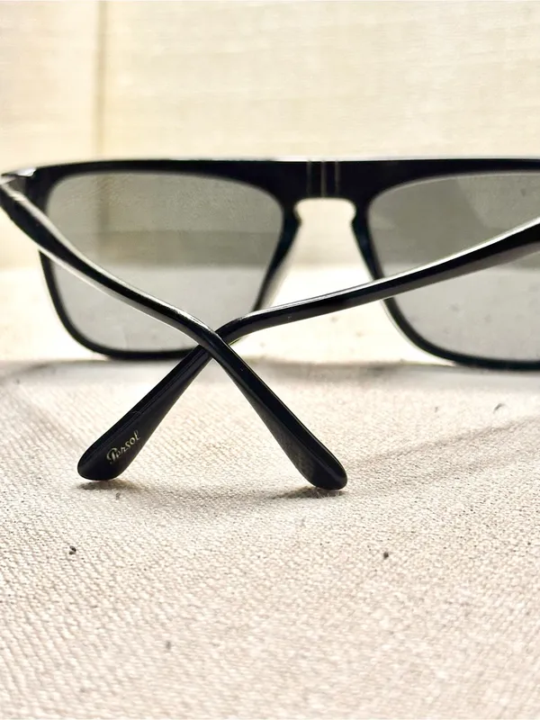 Persol PO3225S 95/31 Black Rectangle Sunglasses Handmade in Italy - Image 5