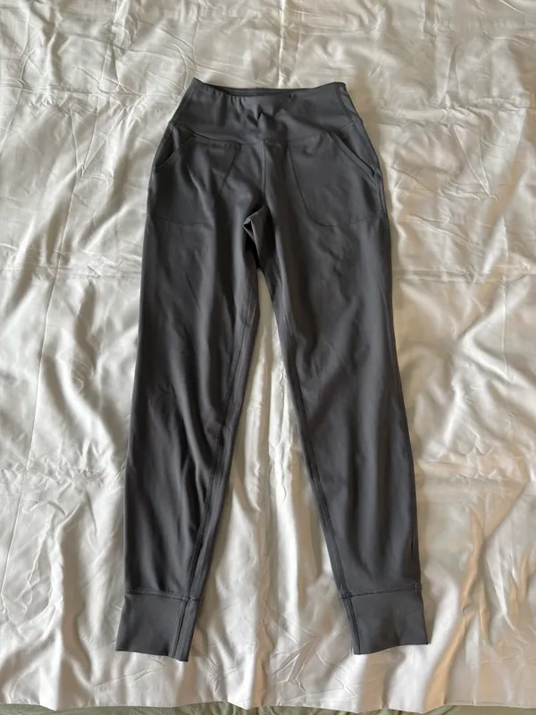 Grey High Rise Yoga Waist Joggers - Image 2