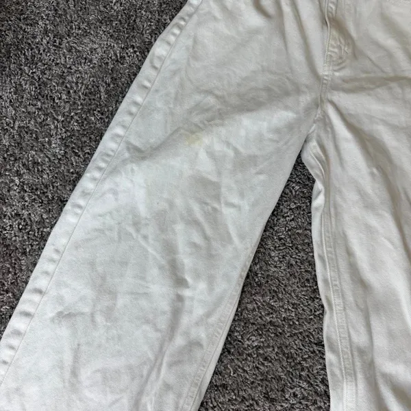 Pull&Bear white wide-leg jeans, size US 2 - Image 5