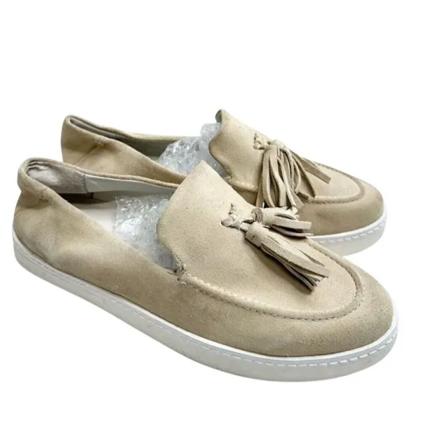 Franco‎ Sarto Loafers Size 9.5 Tan Slip On Leather Suede Shoes - Image 3