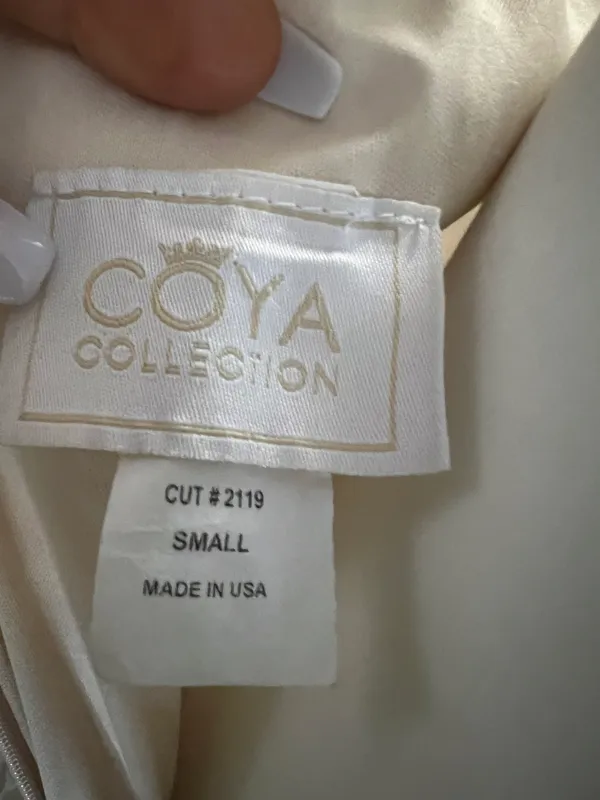 Coya Collection Cream & Gold Metallic Brocade Coquette Mini Dress - Image 7