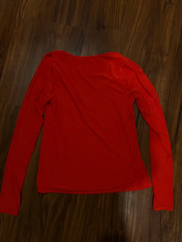 aerie Smooth Red Long Sleeve Top - Image 3