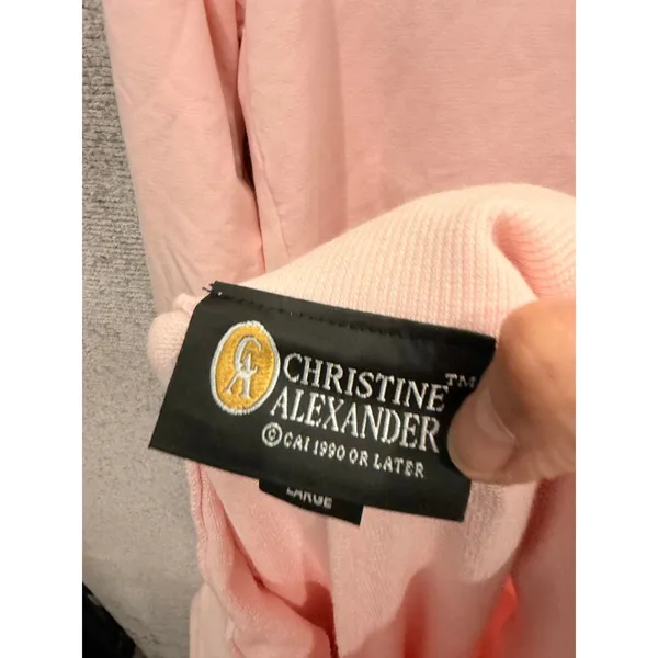 Christine Alexander Women Tracksuit L Pink Y2K Rhinestone Crown Hoodie Pants Set - Image 14