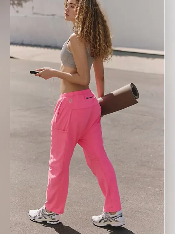 Free people movement, hot shot pants cotton candy pink NWT! $60 - Image 2