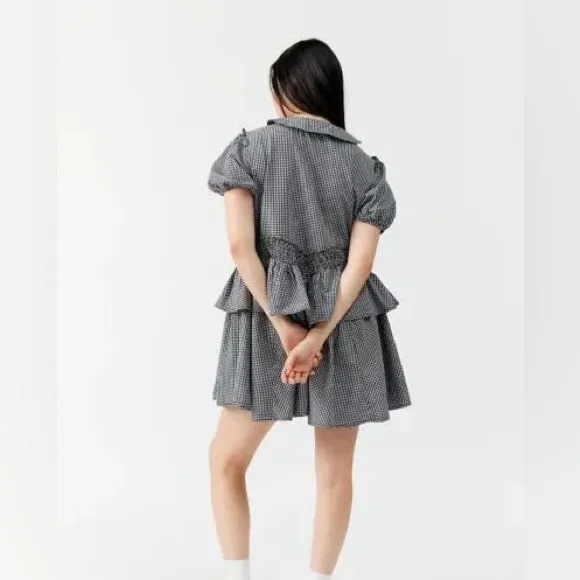 Urban Outfitters Claire Ruffled Babydoll Mini Dress size Medium - Image 2