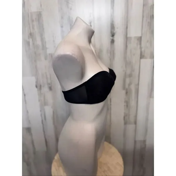 Hype Black Strapless Lace Bra Bandeau XL Wireless Seamless Tube Bra - Image 5