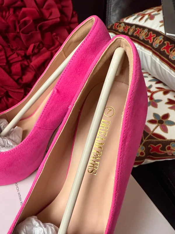 DREAM PAIRS Women's Party Sexy Super Platform Nightclub Shoes size 7 in pink - Image 7