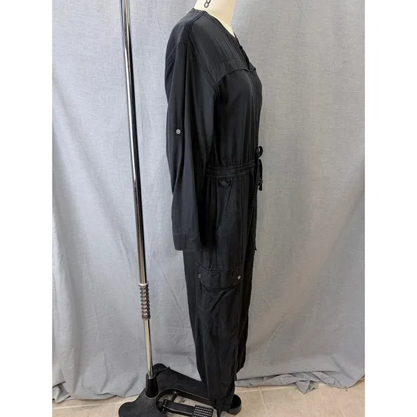 Athleta Summit Cargo Jumpsuit Black Long Sleeve Utility Women's Small‎ - Image 8