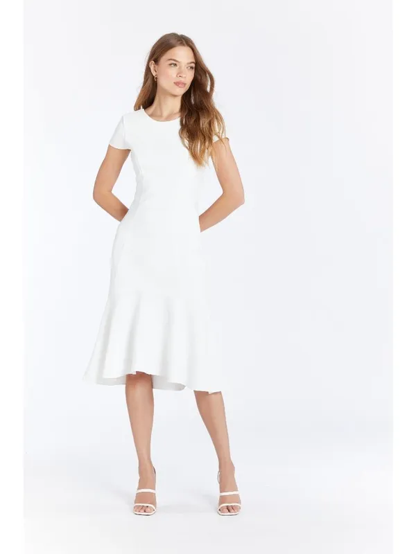 Amanda Uprichard Evalina Dress in Ivory XSmall New Womens Cocktail Sheath - Image 9
