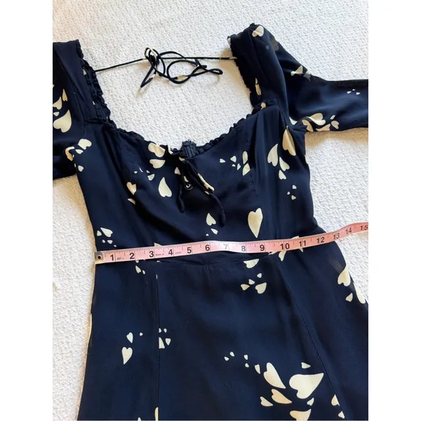 Reformation Remi Dress Lover Heart Pattern 8 - Image 11