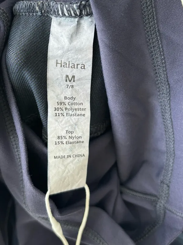 Halara Maternity Blue Stretchy Jean Jeggings Over Belly Panel - Image 8