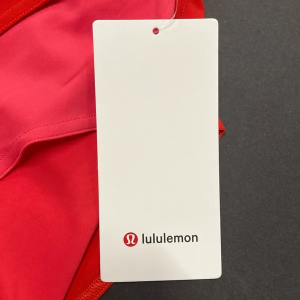 lululemon Tennis Skirt Size 2 Red Pink Asymmetrical Layered High Rise Skirt NWT - Image 2